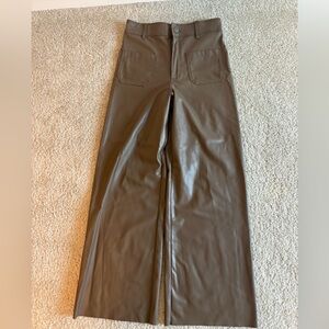 Zara Brown Leather Pants